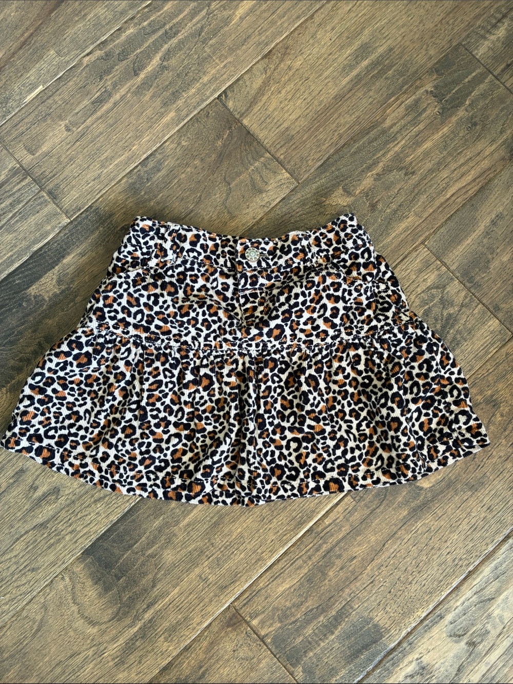 Wonderkids Leopard Print Ruffle Skirt - Brown/Black/White